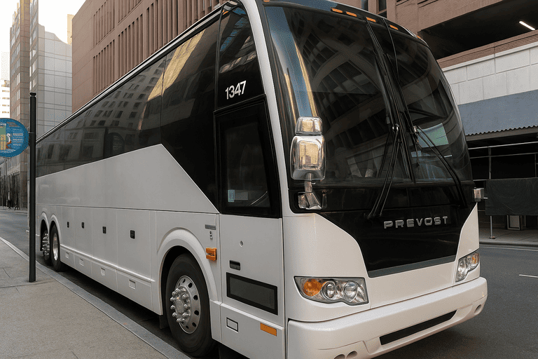 a Charter Bus Rental Wyoming coach bus