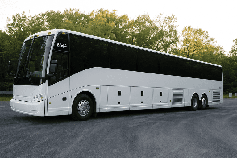exterior of Charter Bus Rental Wyoming coach bus
