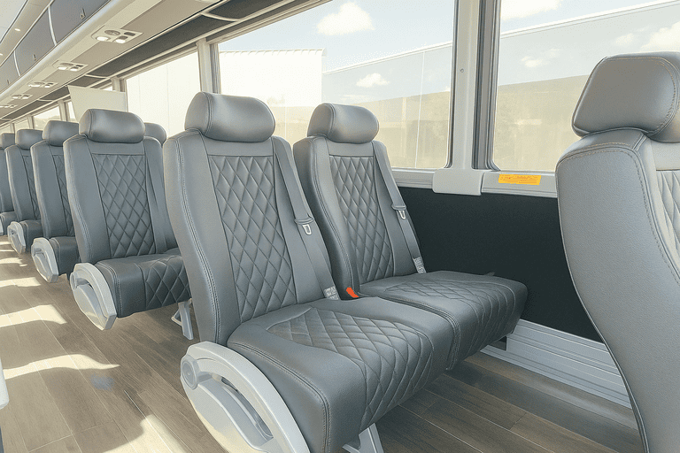 interior of Charter Bus Rental Wyoming charter bus